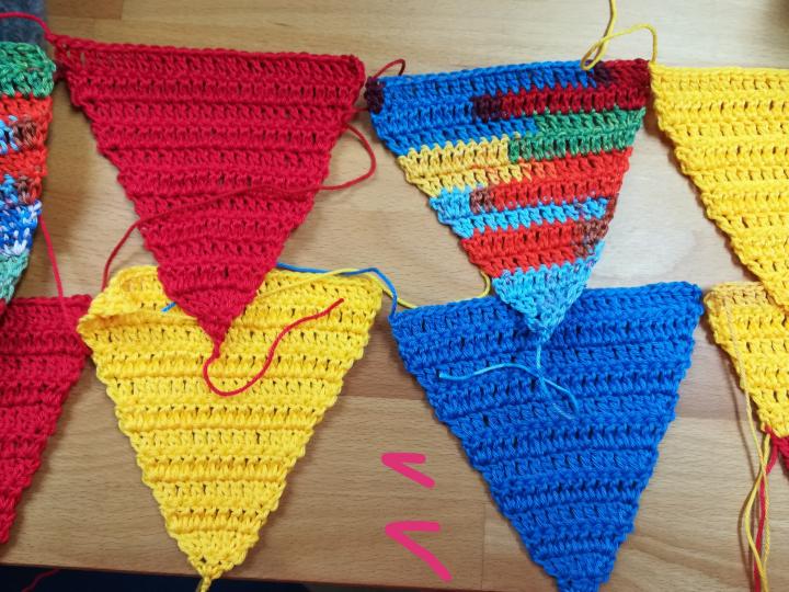 Wimpelkette aus Wolle