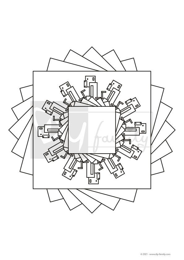 Affen Mandala – Einzelausmalvorlage