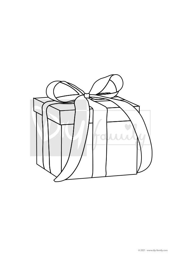 Geschenk – Einzelausmalvorlage