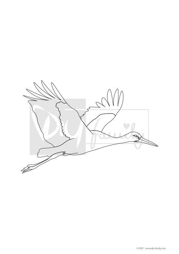Klapperstorch – Einzelausmalvorlage