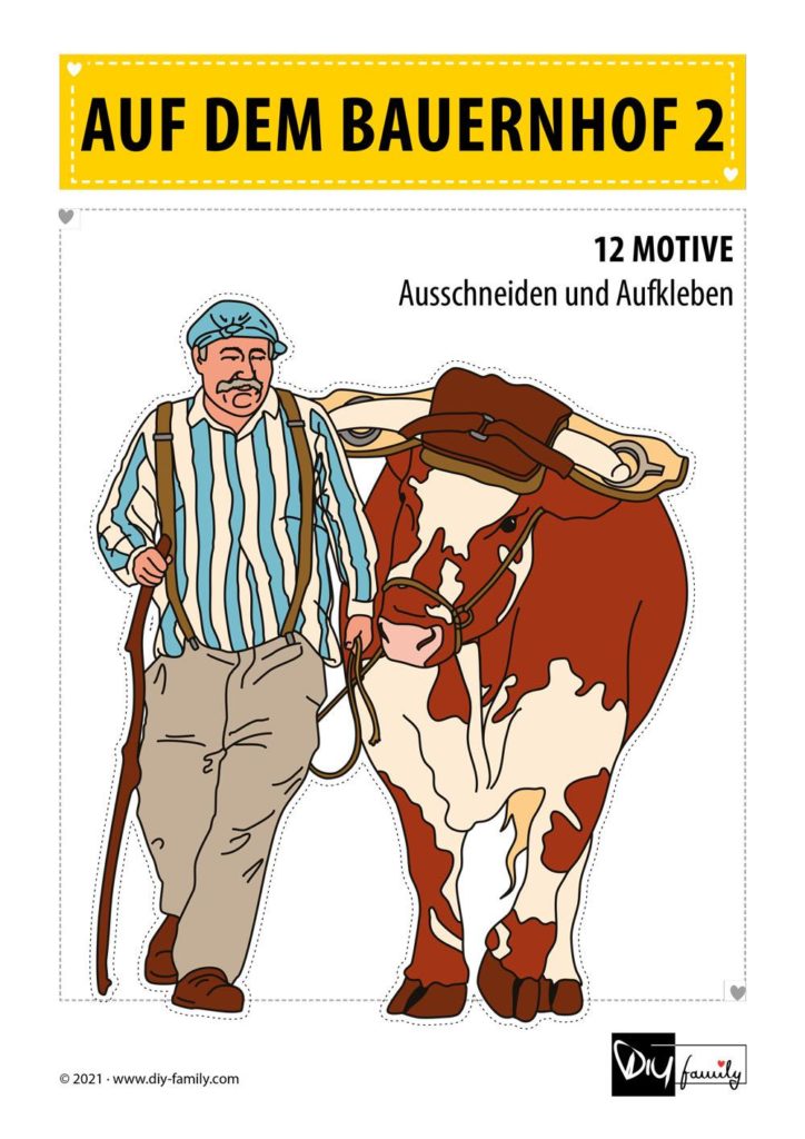 Bauernhof 2 – Motive zum Ausschneiden und Aufkleben