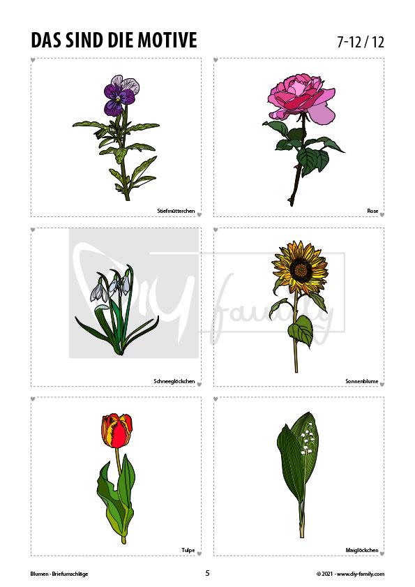 Briefumschläge Blumen