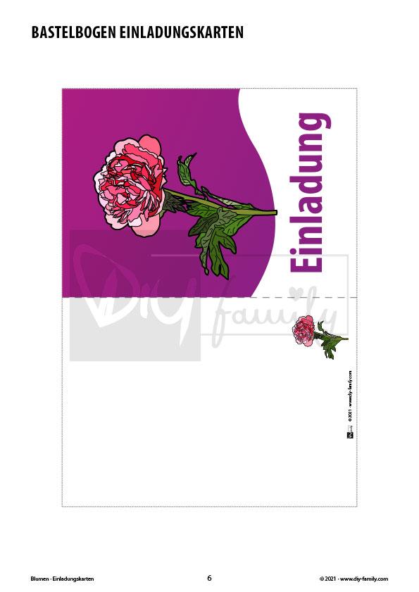 Blumen – Einladungskarten