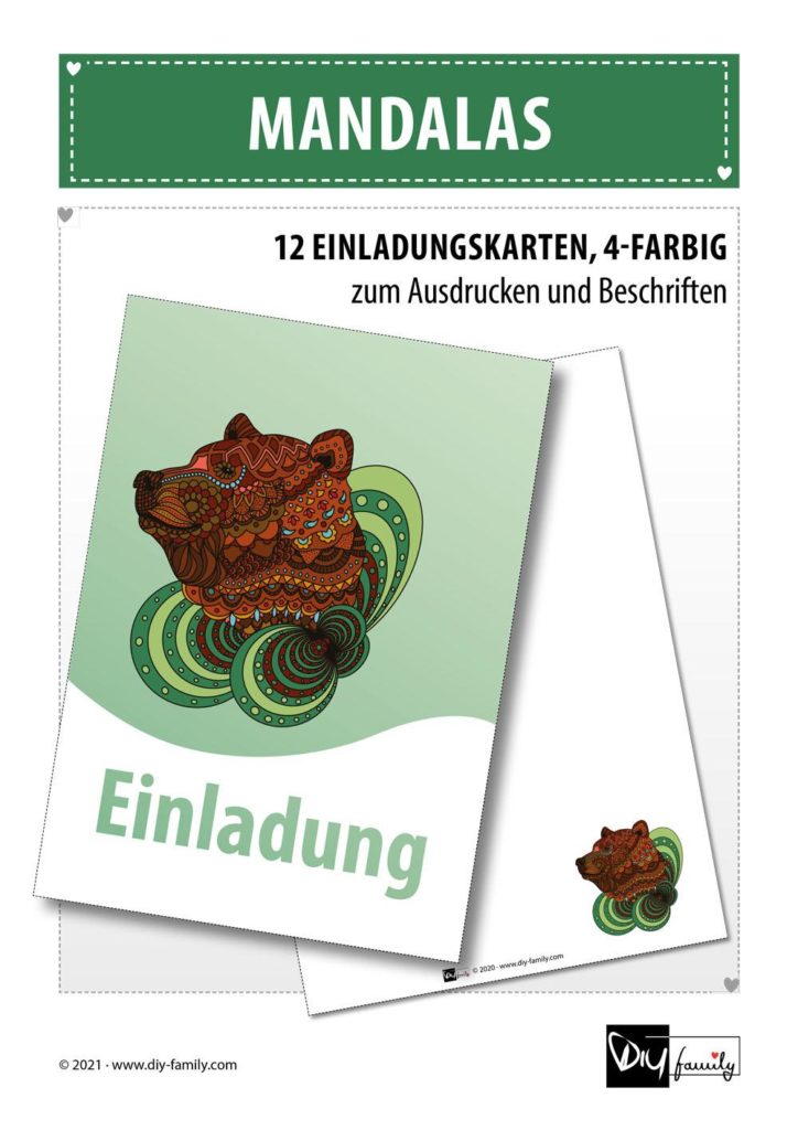 Mandalas – Einladungskarten