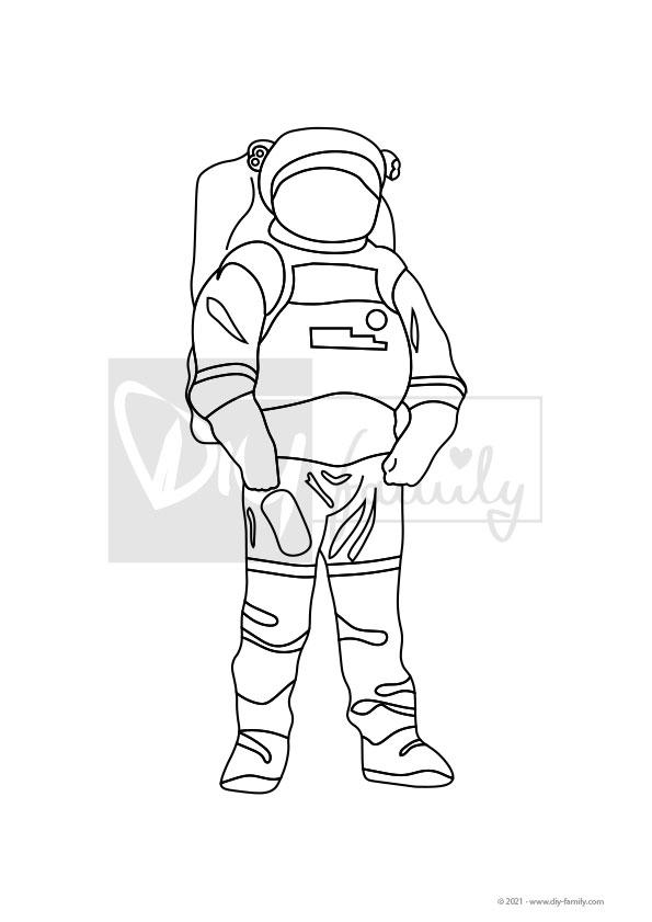Astronaut – Einzelausmalvorlage