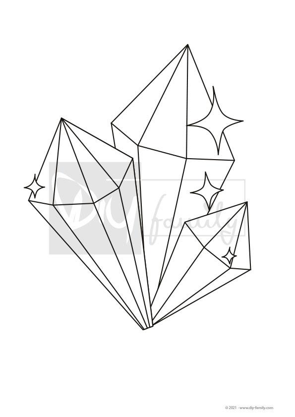 Edelsteine – Einzelausmalvorlage