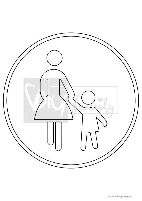 Fußgängerweg – Einzelausmalvorlagen