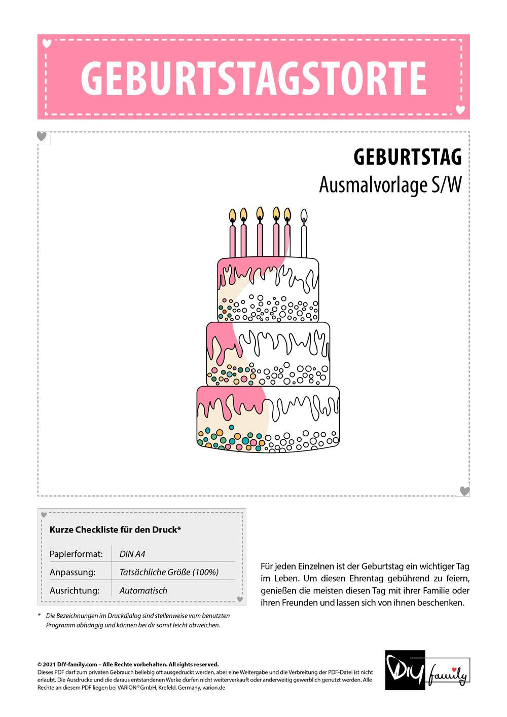 Torte Vorlage Zum Ausdrucken Pin En Malvorlagen - AusmalbilderFurKinder.de