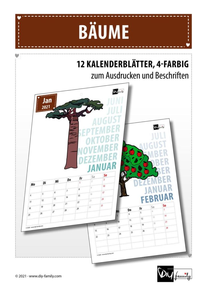 Bäume – Kalender 2021