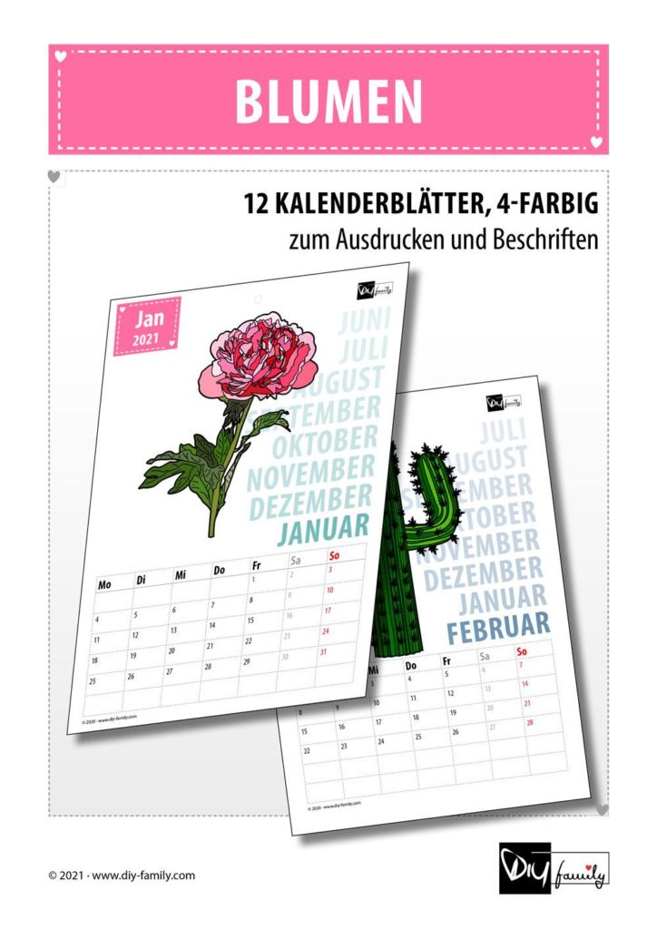 Blumen – Kalender 2021