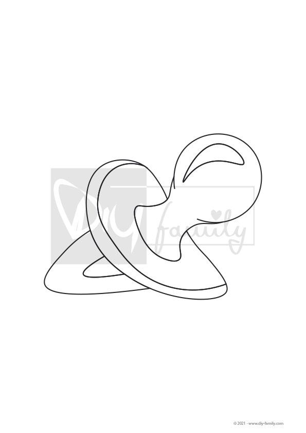Schnuller – Einzelausmalvorlage