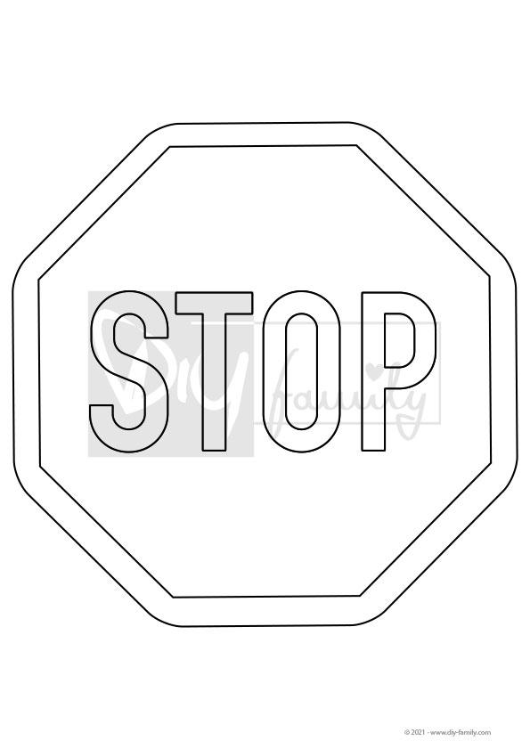 Stop – Einzelausmalvorlagen