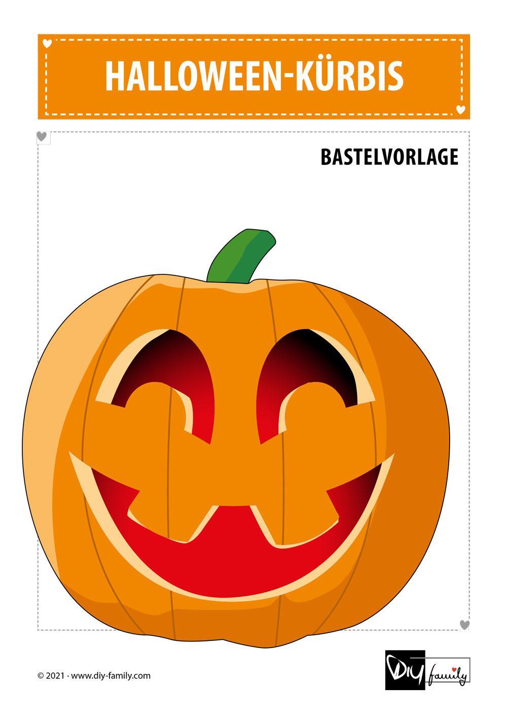 Halloween Kürbis – Bastelvorlagen - DIY-Family