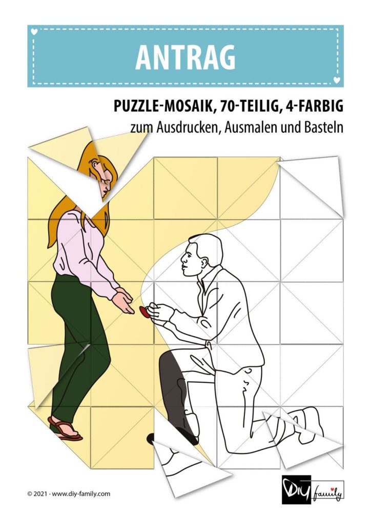 Antrag – Mosaikpuzzle zum Ausschneiden und Ausmalen
