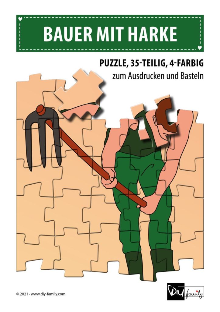 Bauer mit Harke – Puzzle