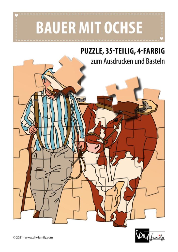 Bauer mit Ochse – Puzzle