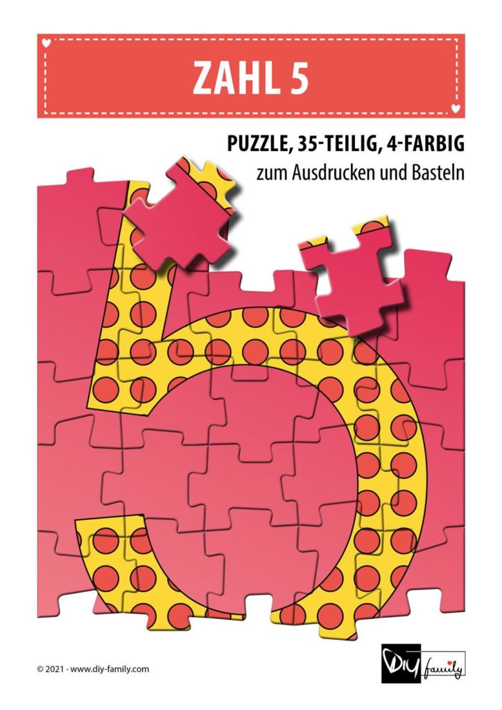 Gepunktete Zahlen 5 – Puzzle