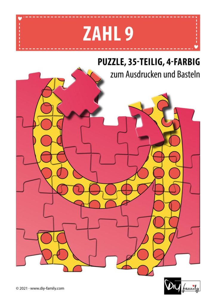 Gepunktete Zahlen 9 – Puzzle
