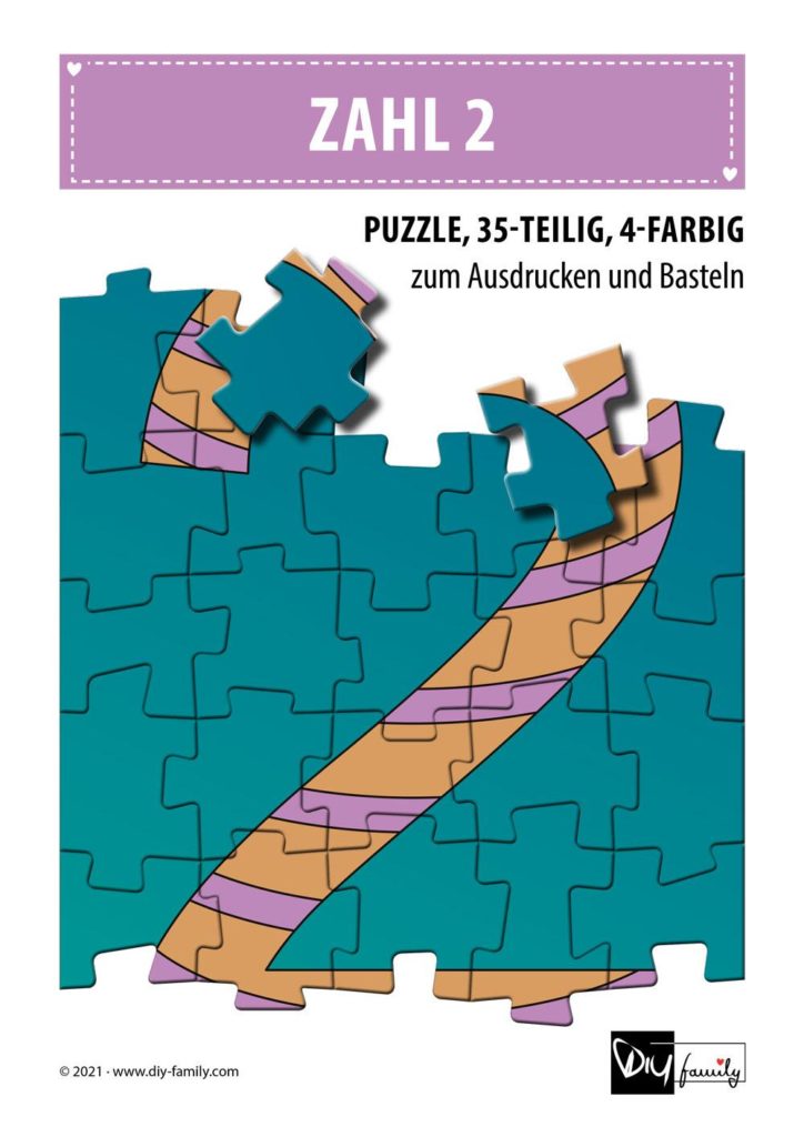 Gestreifte Zahlen 2 – Puzzle
