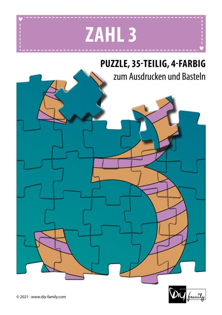 Gestreifte Zahlen 3 – Puzzle