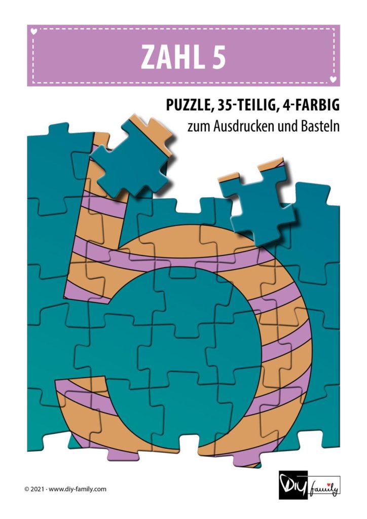 Gestreifte Zahlen 5 – Puzzle