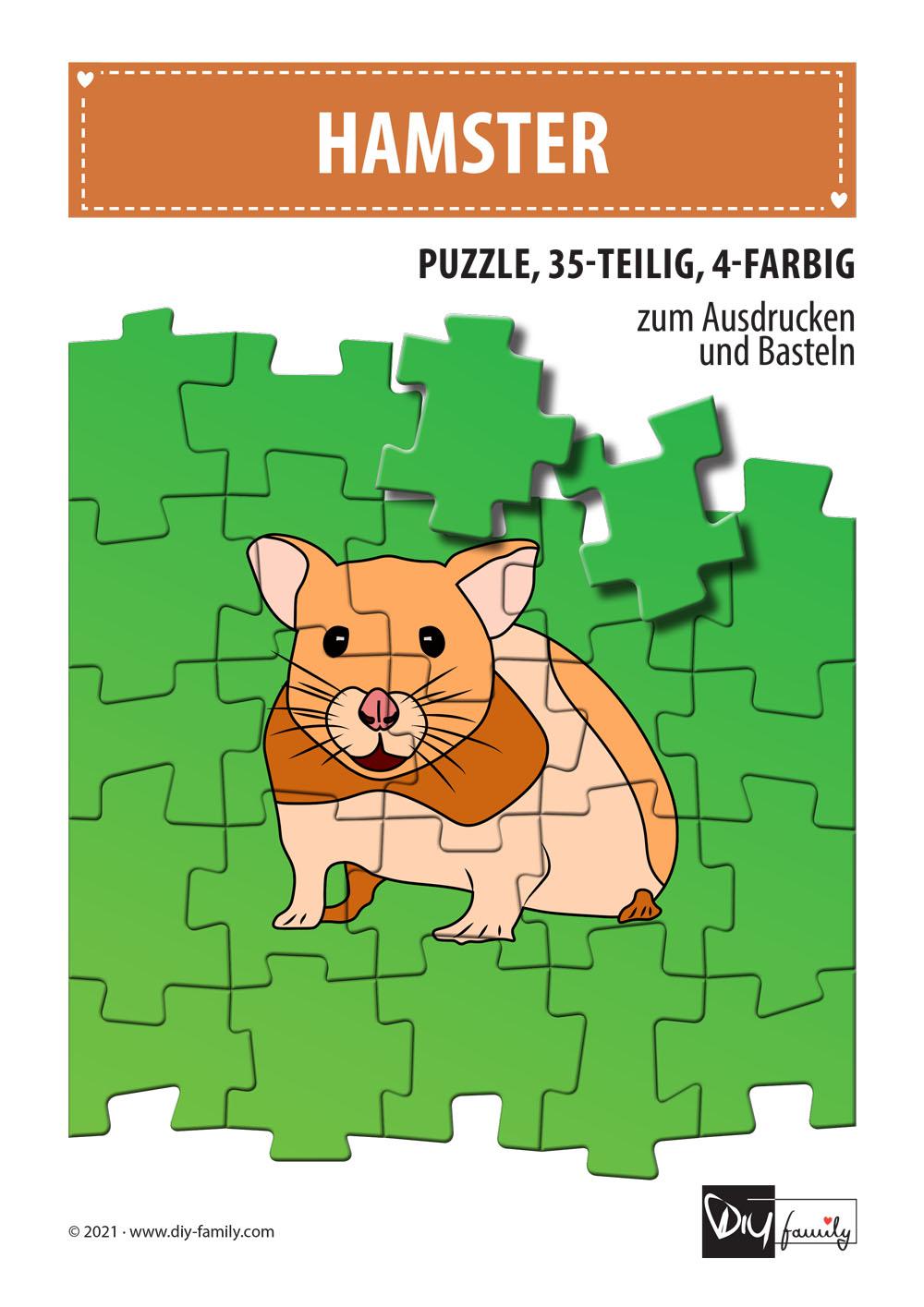 Hamster Puzzle DIYFamily