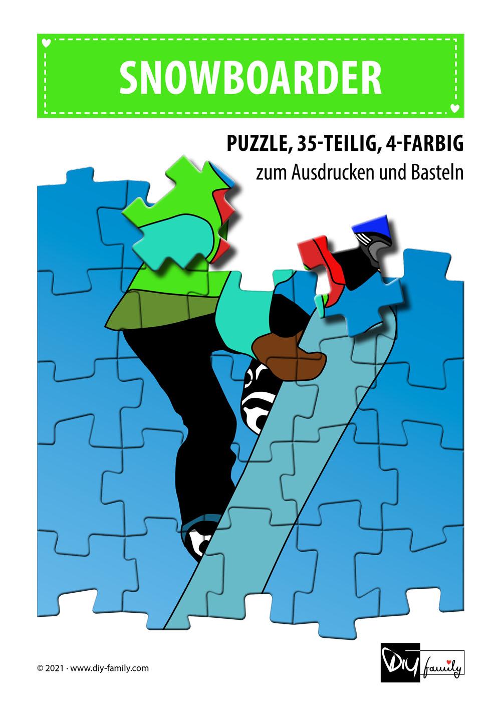 Snowboarder Puzzle DIYFamily