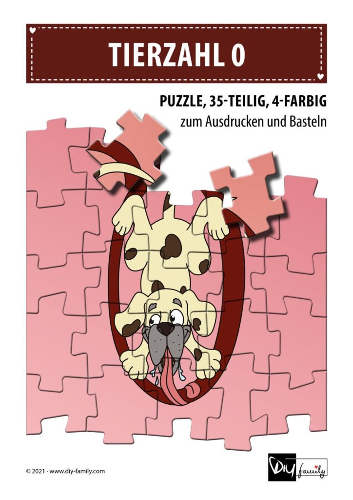 Tierzahlen 0 – Puzzle