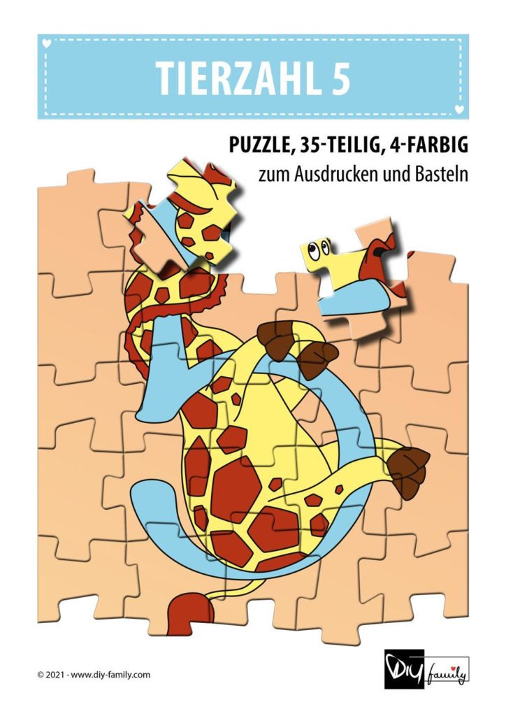 Tierzahlen 5 – Puzzle