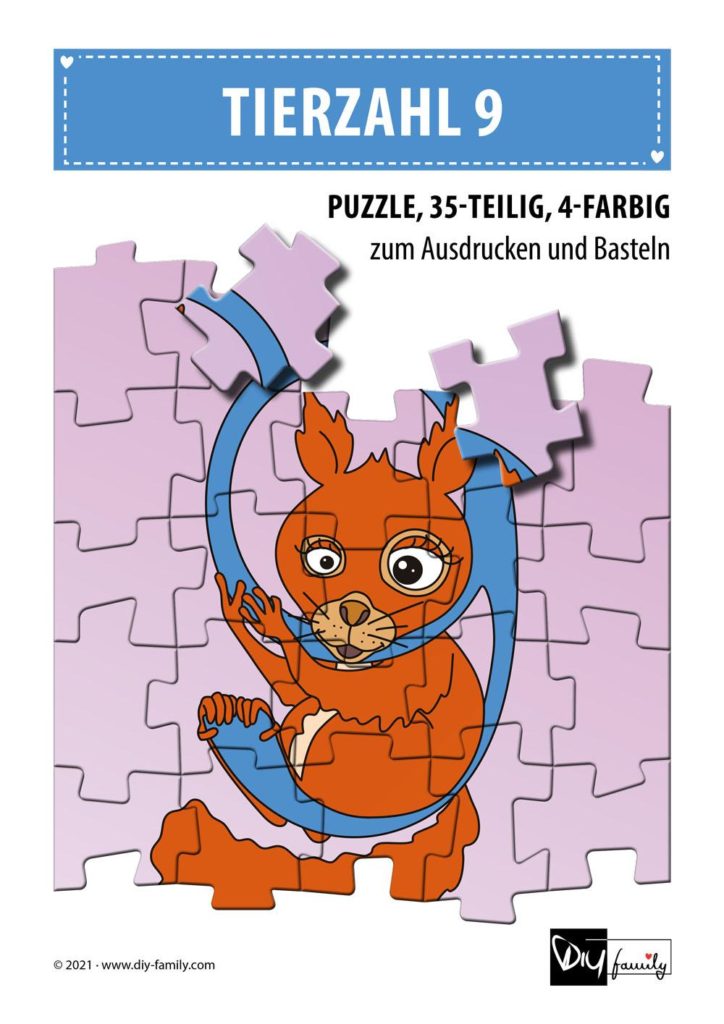 Tierzahlen 9 – Puzzle