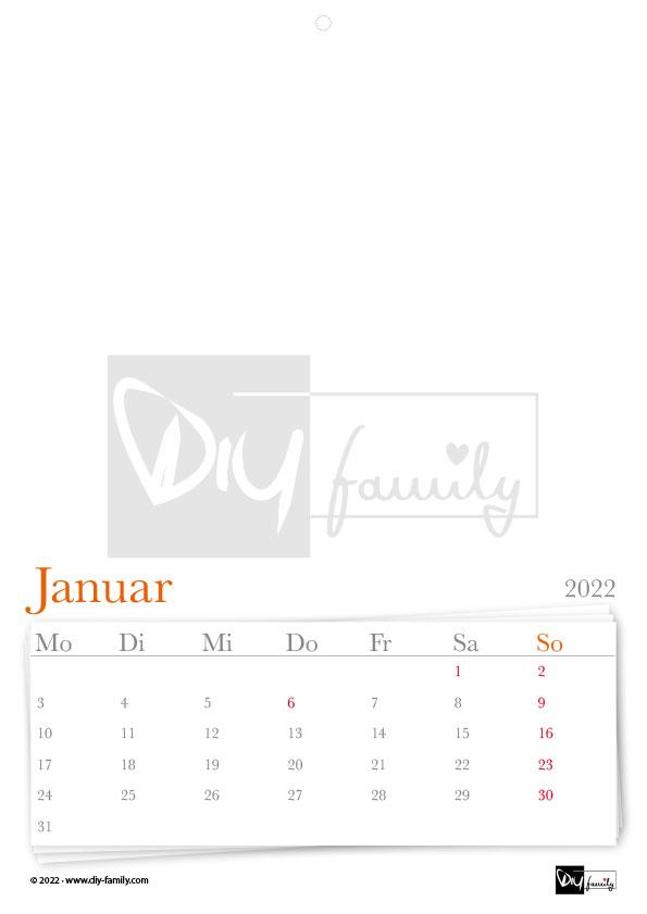 Blanko-Kalender 2 – Kalender 2022