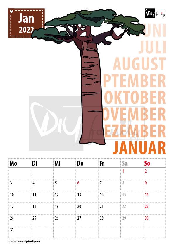 Bäume – Kalender 2022