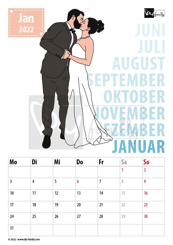 Hochzeit – Kalender 2022