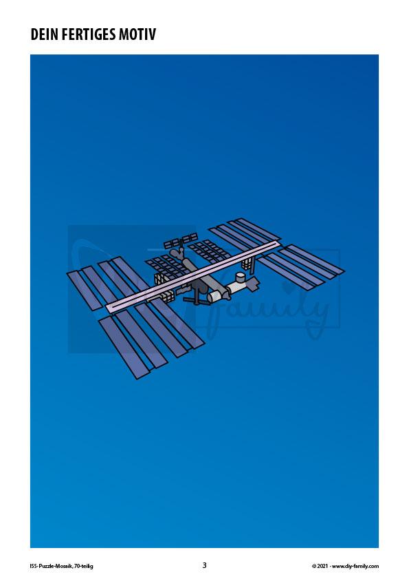 ISS – Mosaikpuzzle zum Ausschneiden und Basteln