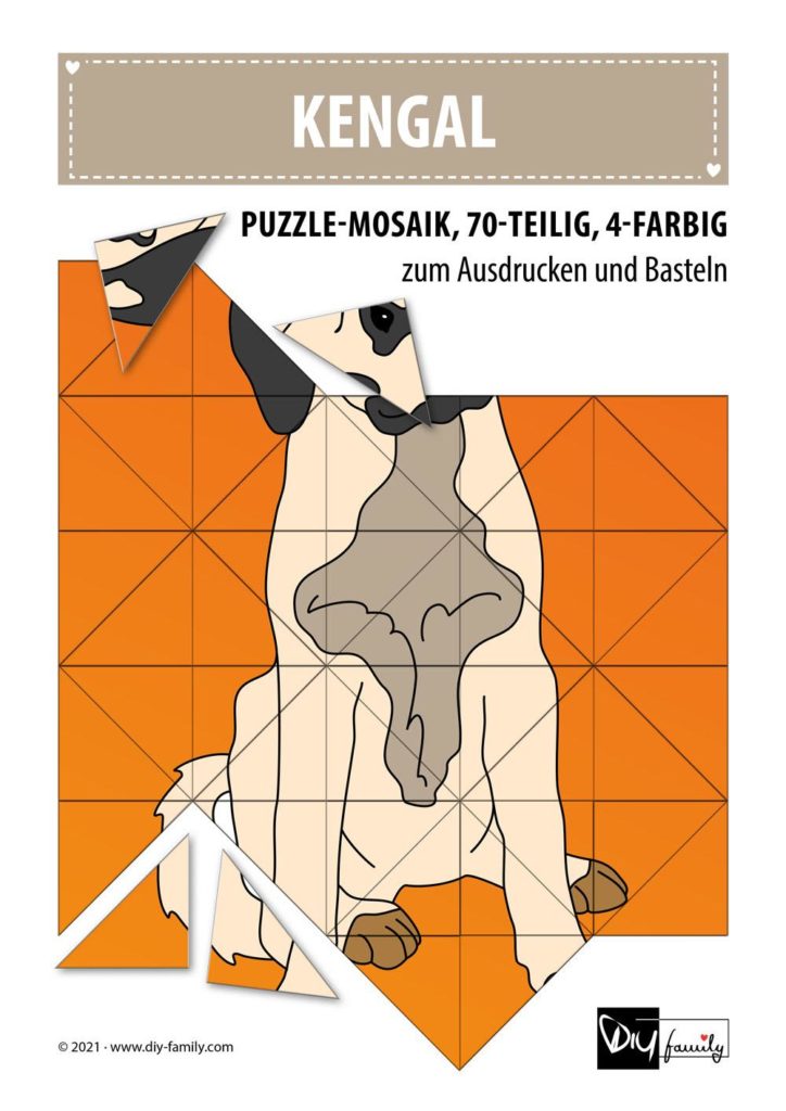 Kengal – Mosaikpuzzle zum Ausschneiden und Basteln