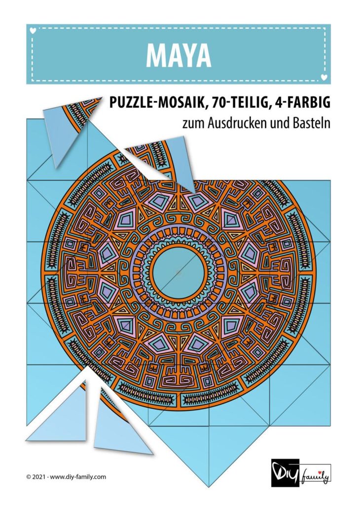 Maya – Mosaikpuzzle zum Ausschneiden und Basteln