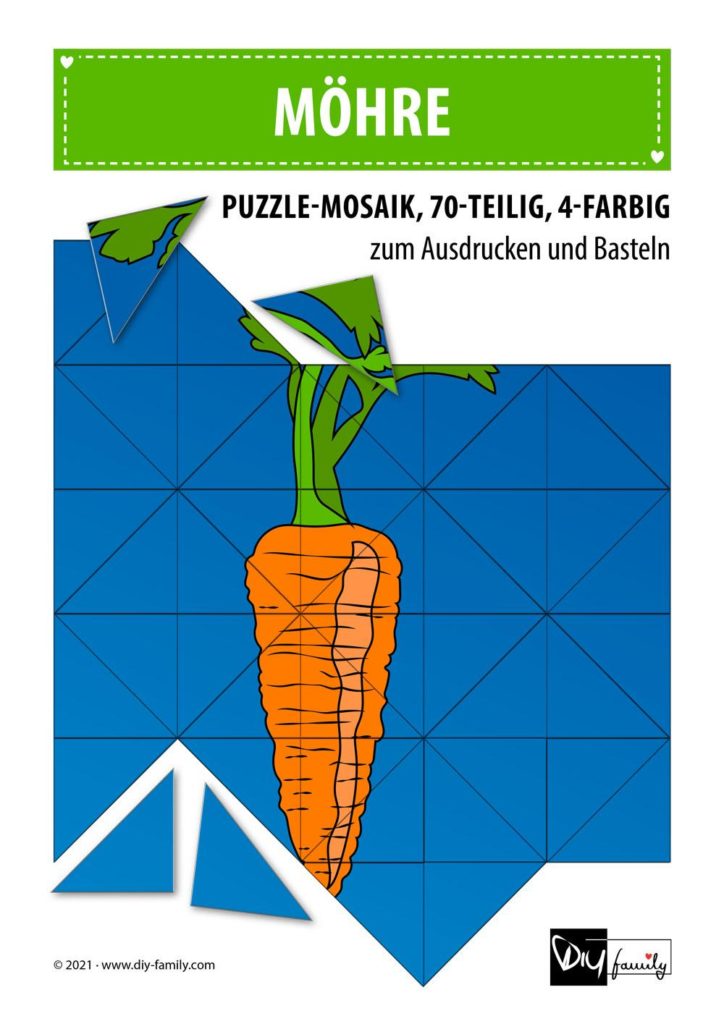 Moehre – Mosaikpuzzle zum Ausschneiden und Basteln