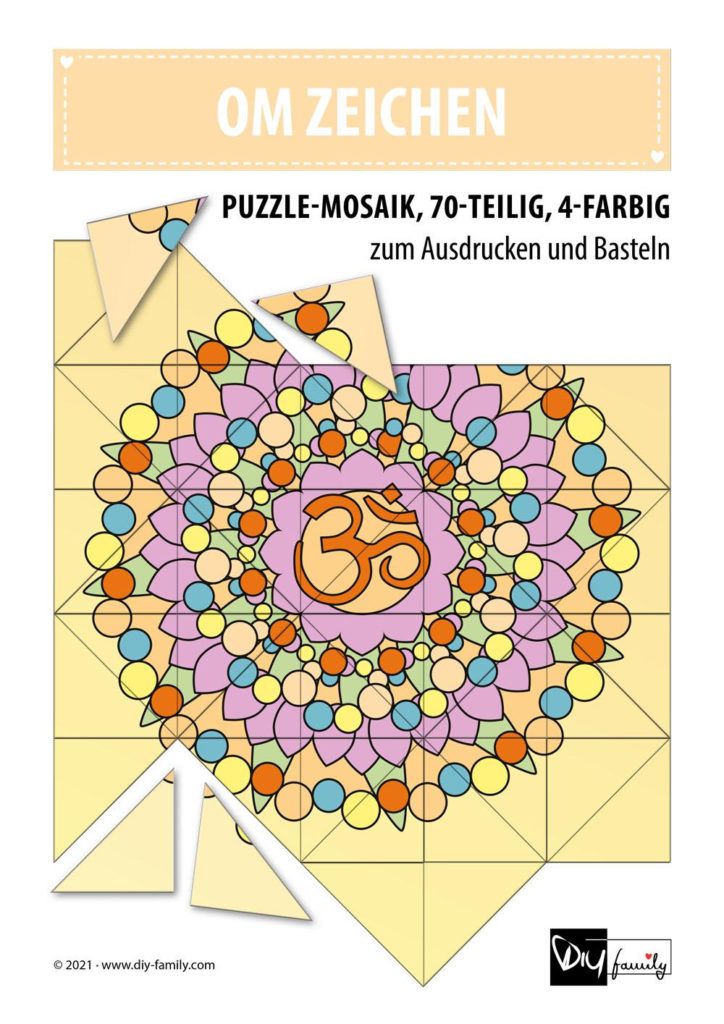 OmZeichen – Mosaikpuzzle zum Ausschneiden und Basteln