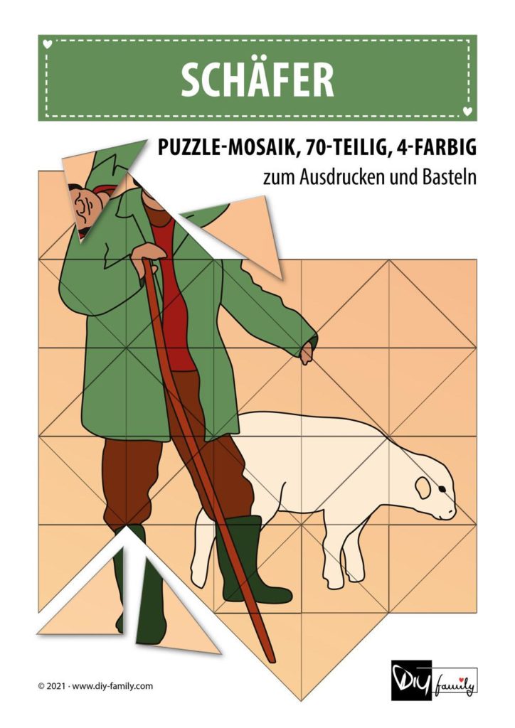 Schaefer – Mosaikpuzzle zum Ausschneiden und Basteln