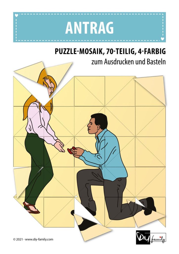 Antrag – Mosaikpuzzle zum Ausschneiden und Basteln