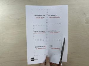 Schneide die vorlage aus