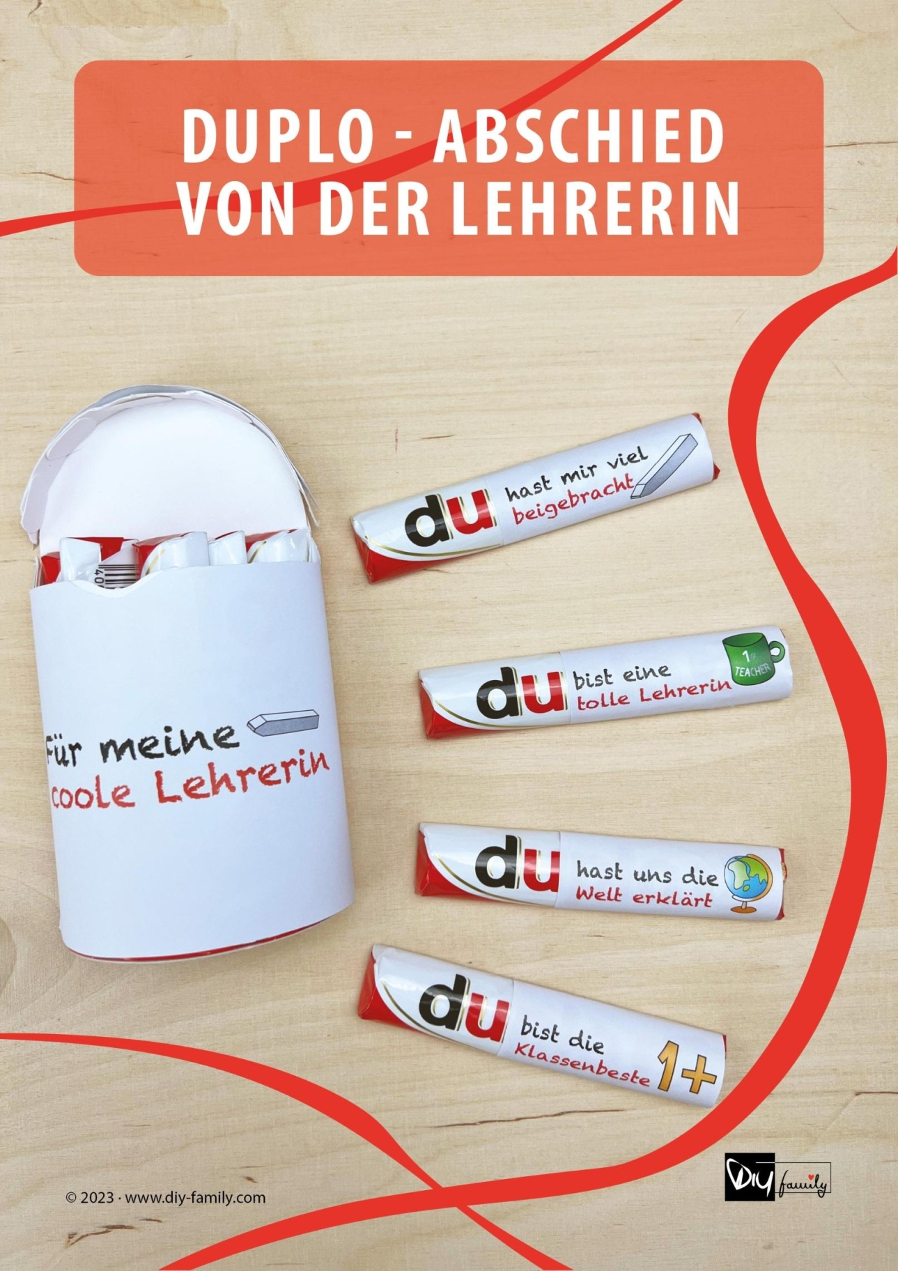 Sprüche Zum Abschied Von Lehrerin Duplo Banderolen Abschied Lehrerin - DIY-Family