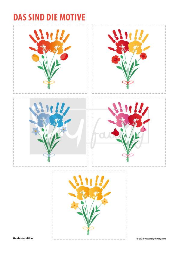 Handabdruck Bilder Blumen