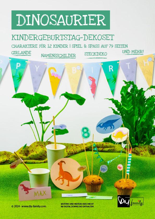 Kindergeburtstag-Dekoset Dinosaurier