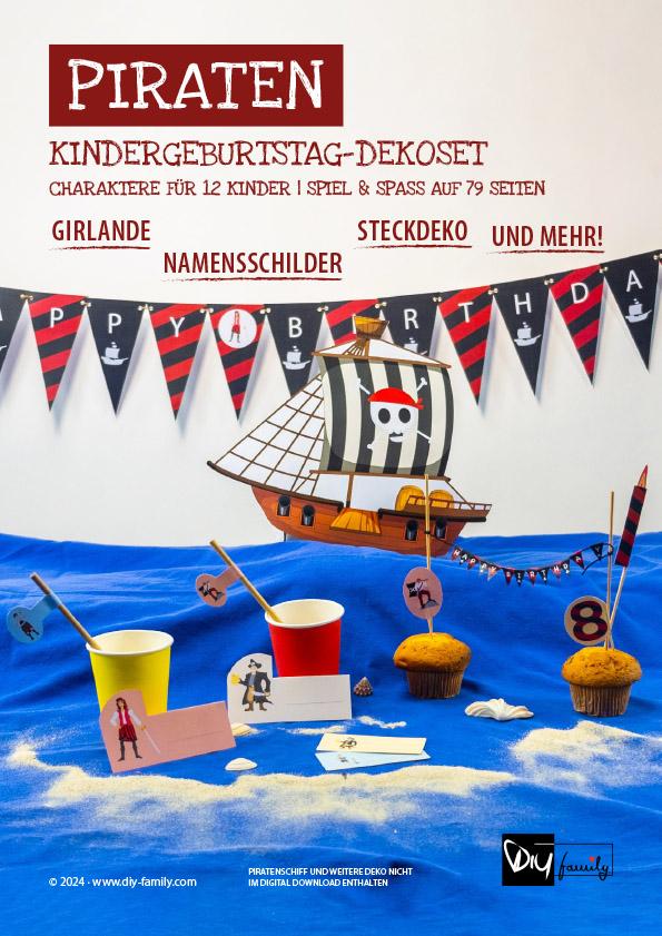 Kindergeburtstag-Dekoset Piraten