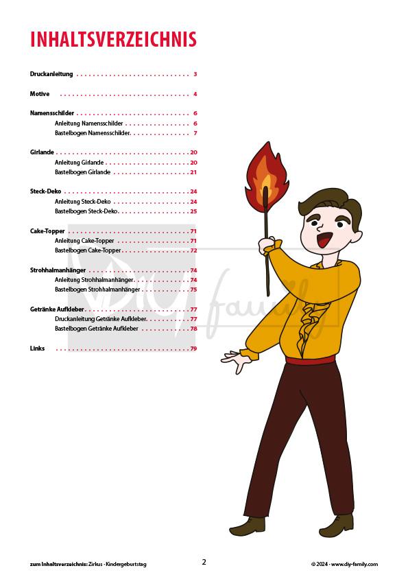 Kindergeburtstag-Dekoset Zirkus