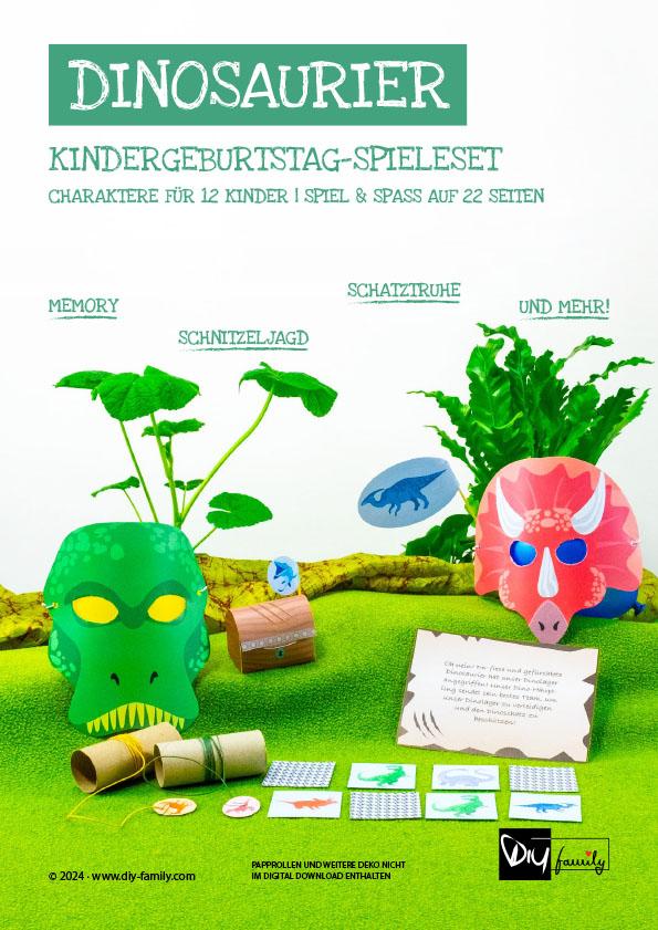 Kindergeburtstag-Spieleset Dinosaurier