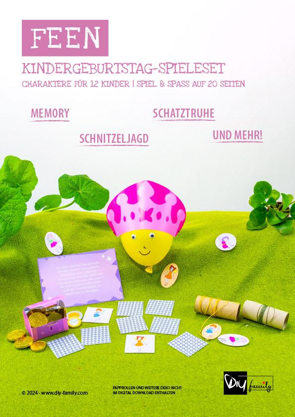 Kindergeburtstag-Spieleset Feen