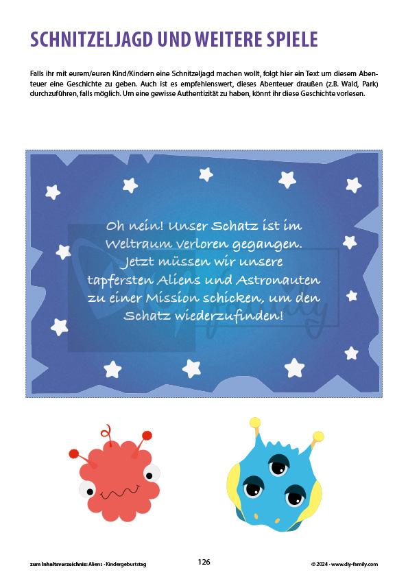 Kindergeburtstag-Spieleset Aliens