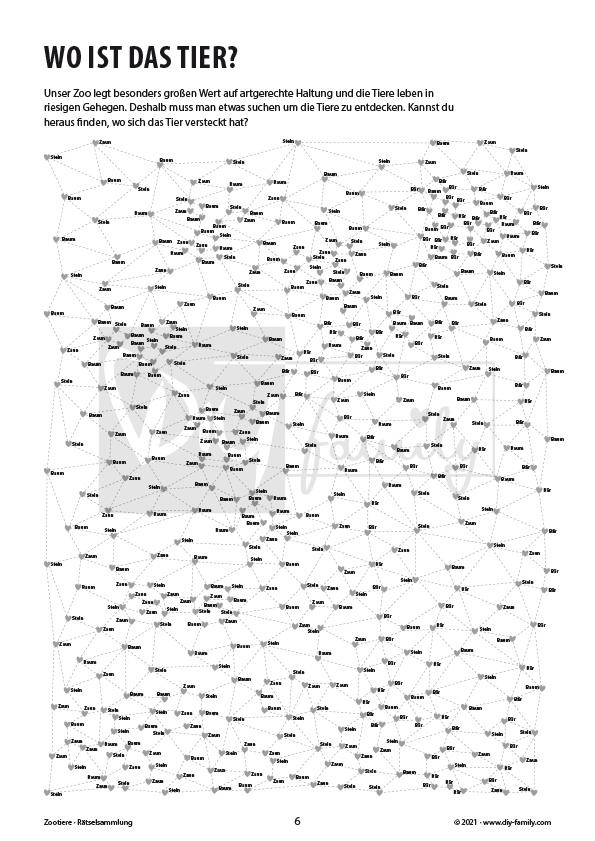Rätselzeit mit den Zootieren